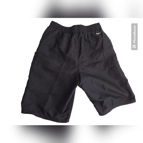 Nike Boy's Volley Board Shorts Surf Black Swim Trunks Medium Liner Pockets New - Picture 2 of 14